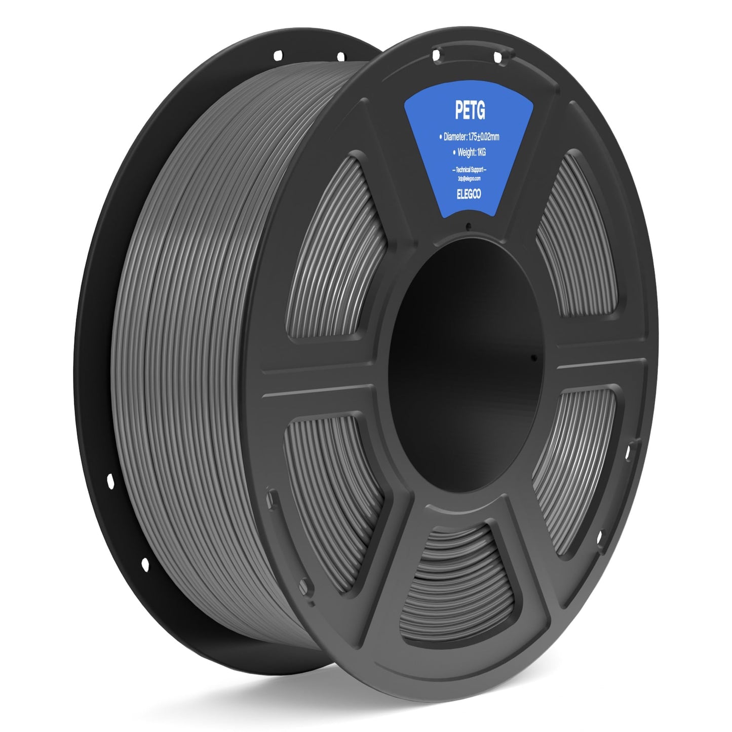 ELEGOO PETG 1.75 mm Black 4 Pack 1kg Spools (2.2 lbs), 3D Printing Filament Dimensional Accuracy +/- 0.02 mm, Fits for Most FDM 3D Printers