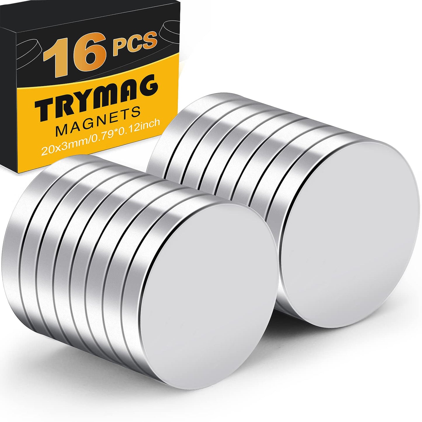 TRYMAG 5x3mm 80Pcs Small Refrigerator Magnets, Tiny Rare Earth Magnets Small Disc Magnet for Fridge, Whiteboard, Billboard, Dry Erase Board, Office Magnet