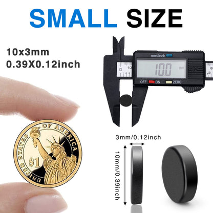 TRYMAG 5x3mm 80Pcs Small Refrigerator Magnets, Tiny Rare Earth Magnets Small Disc Magnet for Fridge, Whiteboard, Billboard, Dry Erase Board, Office Magnet