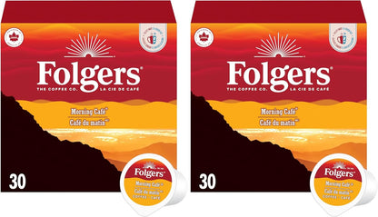 Folgers Classic Roast Medium Coffee Pods, Single Serve One Cup Pods made with Arabica Beans for Hot or Iced Drinks, 12 Count (Pack of 1)