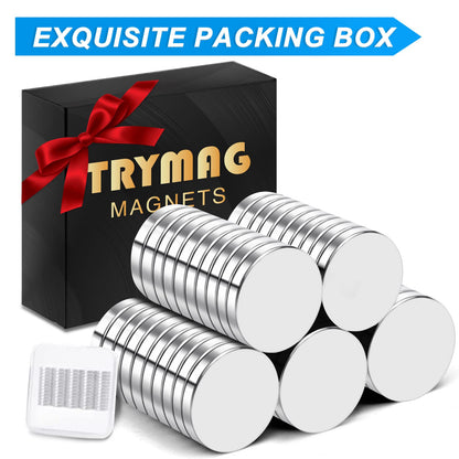 TRYMAG 5x3mm 80Pcs Small Refrigerator Magnets, Tiny Rare Earth Magnets Small Disc Magnet for Fridge, Whiteboard, Billboard, Dry Erase Board, Office Magnet