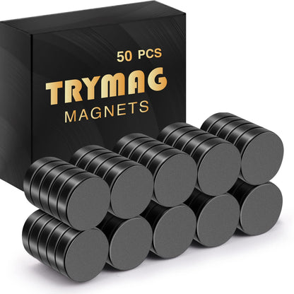 TRYMAG 5x3mm 80Pcs Small Refrigerator Magnets, Tiny Rare Earth Magnets Small Disc Magnet for Fridge, Whiteboard, Billboard, Dry Erase Board, Office Magnet