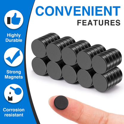 TRYMAG 5x3mm 80Pcs Small Refrigerator Magnets, Tiny Rare Earth Magnets Small Disc Magnet for Fridge, Whiteboard, Billboard, Dry Erase Board, Office Magnet