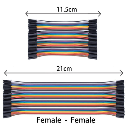 10cm 240pcs Breadboard Jumper Wires Cable Kit Male to Female, Male to Male, Female to Female Compatible with Arduino Projects and Raspberry Pi