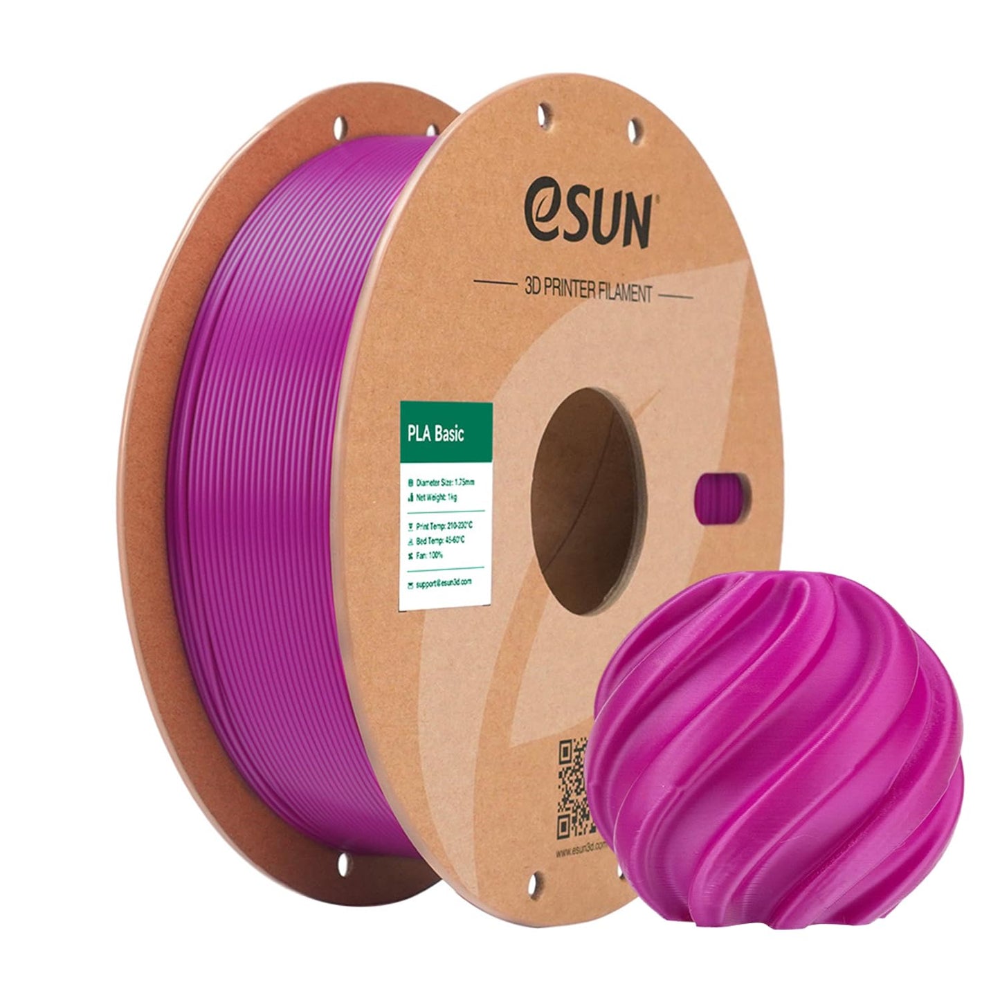 eSUN PLA Filament 1.75mm, PLA Basic 3D Printer Filament Dimensional Accuracy +/- 0.05mm, 1KG Spool (2.2 LBS) Speedy PLA Filament for 3D Printers, Grey