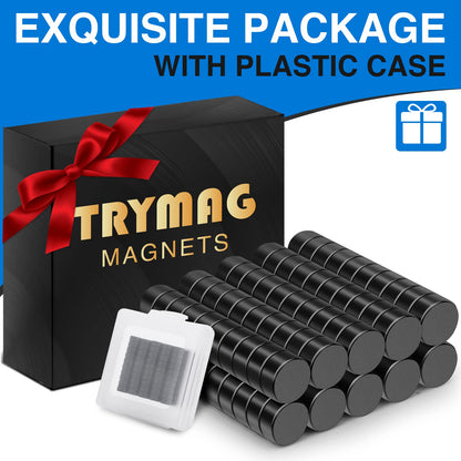 TRYMAG 5x3mm 80Pcs Small Refrigerator Magnets, Tiny Rare Earth Magnets Small Disc Magnet for Fridge, Whiteboard, Billboard, Dry Erase Board, Office Magnet