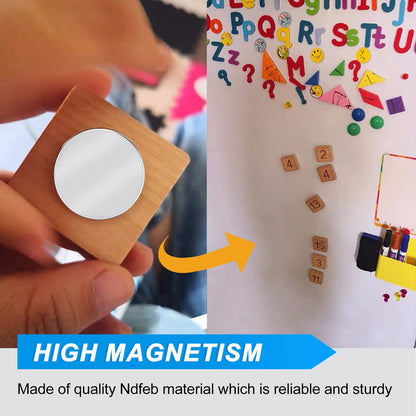 TRYMAG 5x3mm 80Pcs Small Refrigerator Magnets, Tiny Rare Earth Magnets Small Disc Magnet for Fridge, Whiteboard, Billboard, Dry Erase Board, Office Magnet
