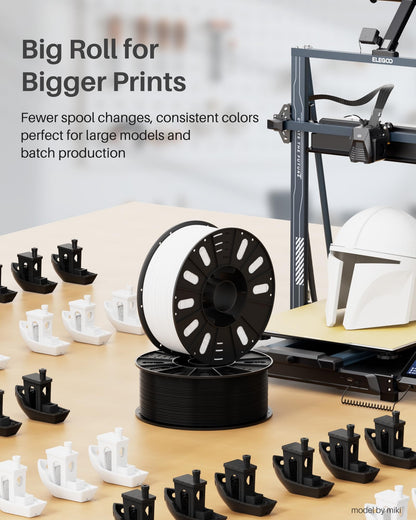 ELEGOO PETG 1.75 mm Black 4 Pack 1kg Spools (2.2 lbs), 3D Printing Filament Dimensional Accuracy +/- 0.02 mm, Fits for Most FDM 3D Printers