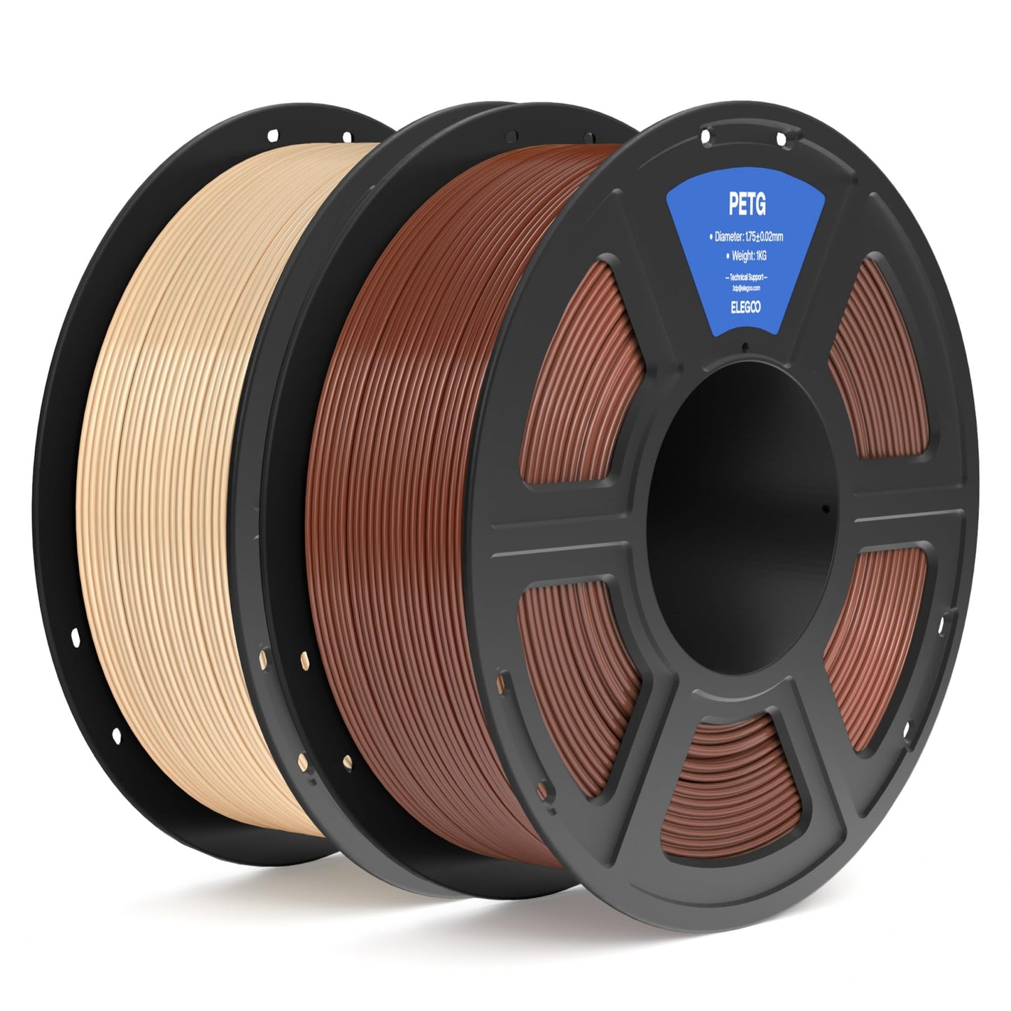 ELEGOO PETG 1.75 mm Black 4 Pack 1kg Spools (2.2 lbs), 3D Printing Filament Dimensional Accuracy +/- 0.02 mm, Fits for Most FDM 3D Printers