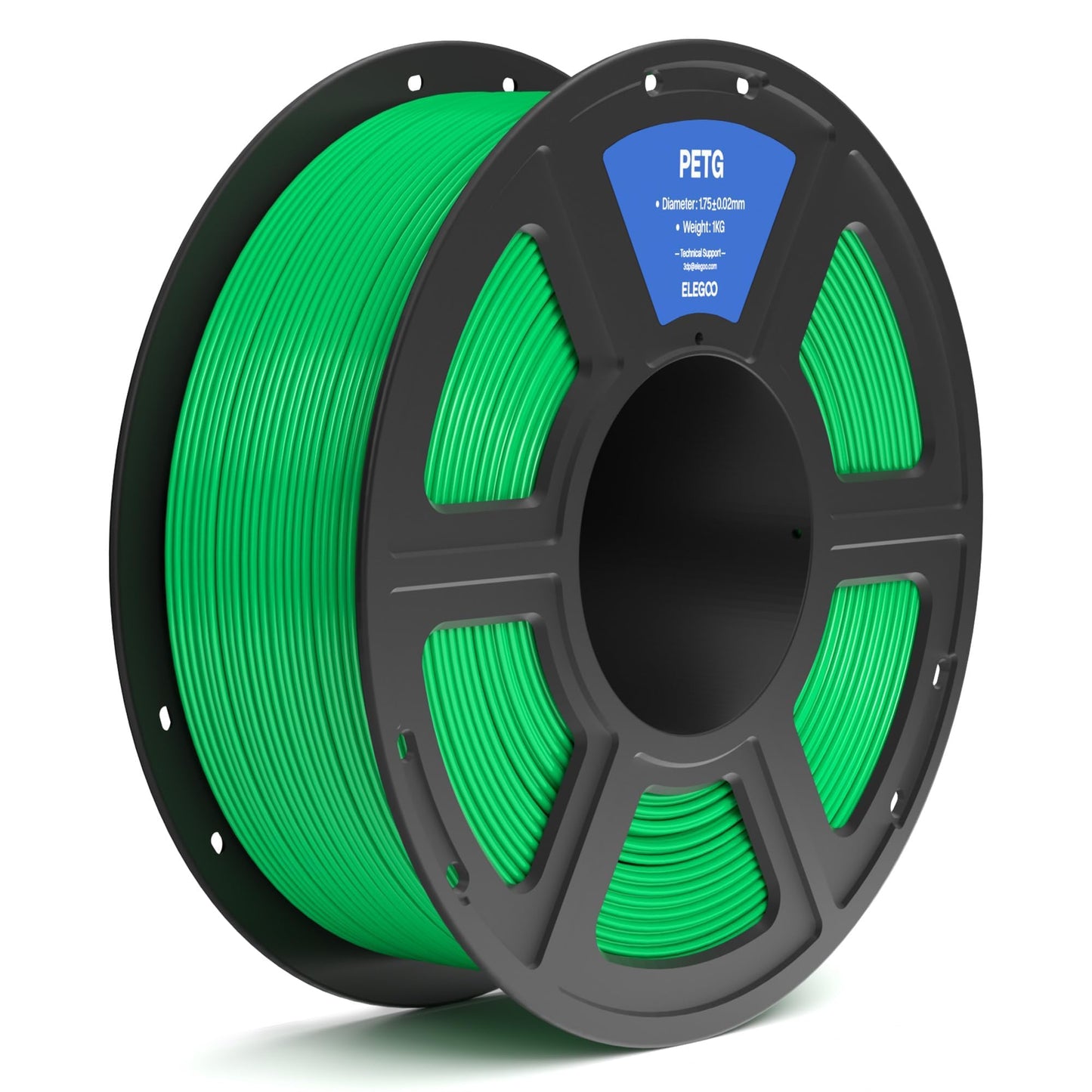 ELEGOO PETG 1.75 mm Black 4 Pack 1kg Spools (2.2 lbs), 3D Printing Filament Dimensional Accuracy +/- 0.02 mm, Fits for Most FDM 3D Printers