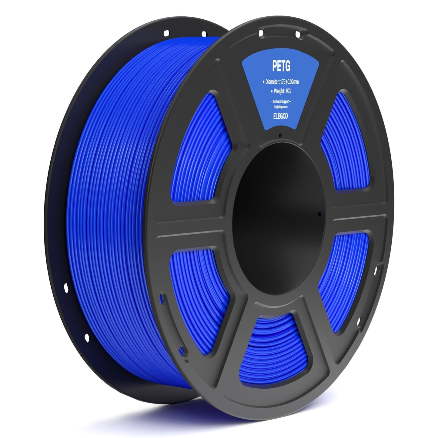 ELEGOO PETG 1.75 mm Black 4 Pack 1kg Spools (2.2 lbs), 3D Printing Filament Dimensional Accuracy +/- 0.02 mm, Fits for Most FDM 3D Printers