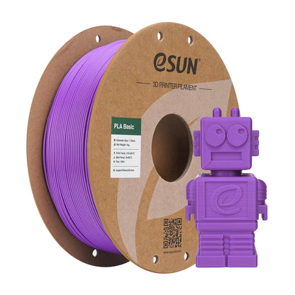 eSUN PLA Filament 1.75mm, PLA Basic 3D Printer Filament Dimensional Accuracy +/- 0.05mm, 1KG Spool (2.2 LBS) Speedy PLA Filament for 3D Printers, Grey