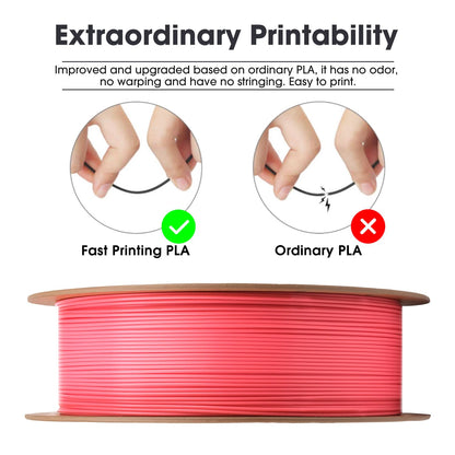 eSUN PLA Filament 1.75mm, PLA Basic 3D Printer Filament Dimensional Accuracy +/- 0.05mm, 1KG Spool (2.2 LBS) Speedy PLA Filament for 3D Printers, Grey