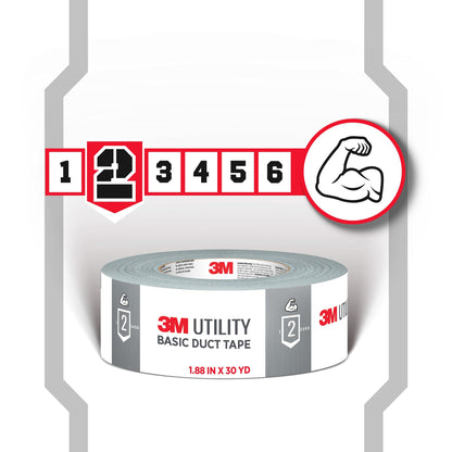 3M Duct Tape, 3 Rolls, 1.88 Inches x 55 Yards, Hand Tear, Bundle, Patch, Protect & Repair, Great Strength for Durability, Adheres to Multiple Surfaces (1055-3PK)