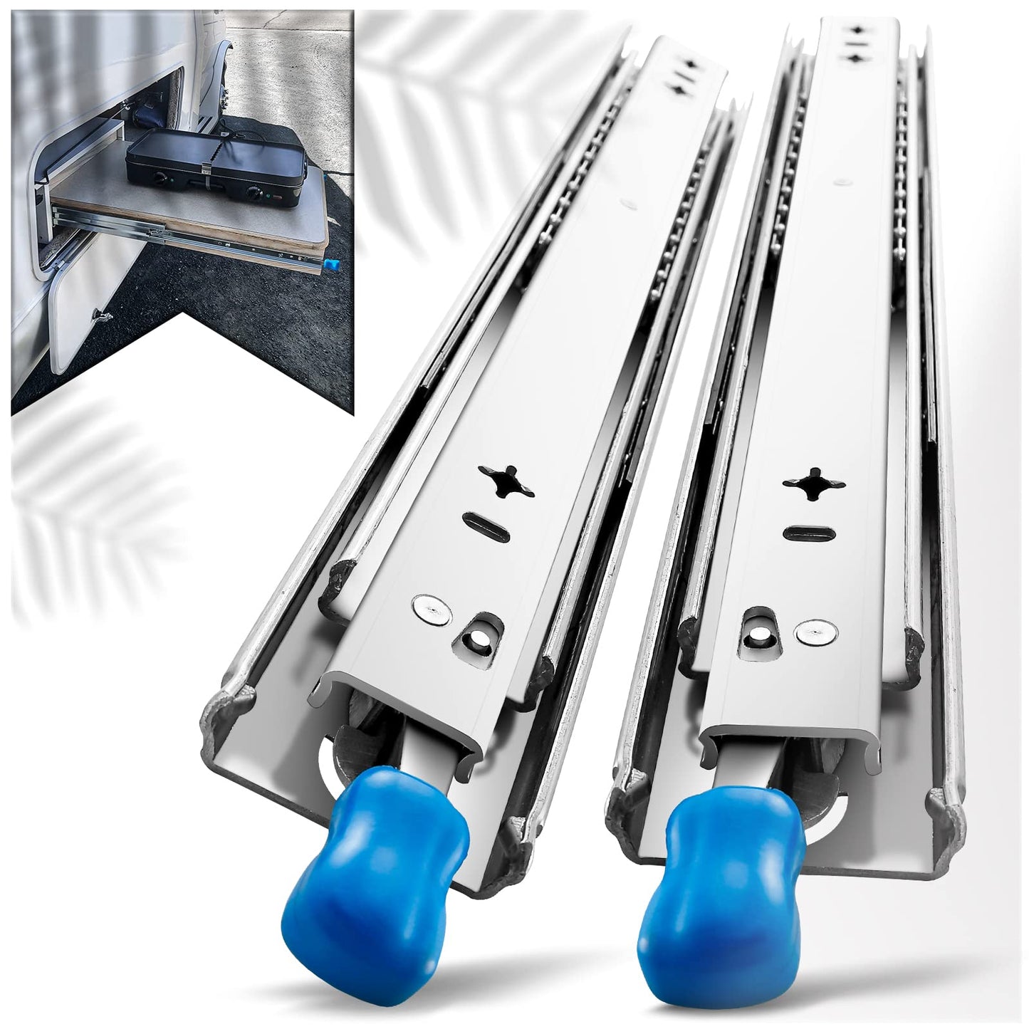 SHUHANG Heavy Duty Drawer Slides Full Extension 12 14 16 18 20 22 24 26 28 30 32 34 36 38 40 Inch (51mm -Without Lock, 34 inch)