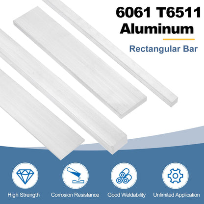 MECCANIXITY Square Aluminum Flat Bar, 1Pcs 3/8" Thick 3" Width 8" Length 6061 Aluminum Flat Plate, 10 x 75 x 203mm T6511 Solid New Mill Stock for Industrial