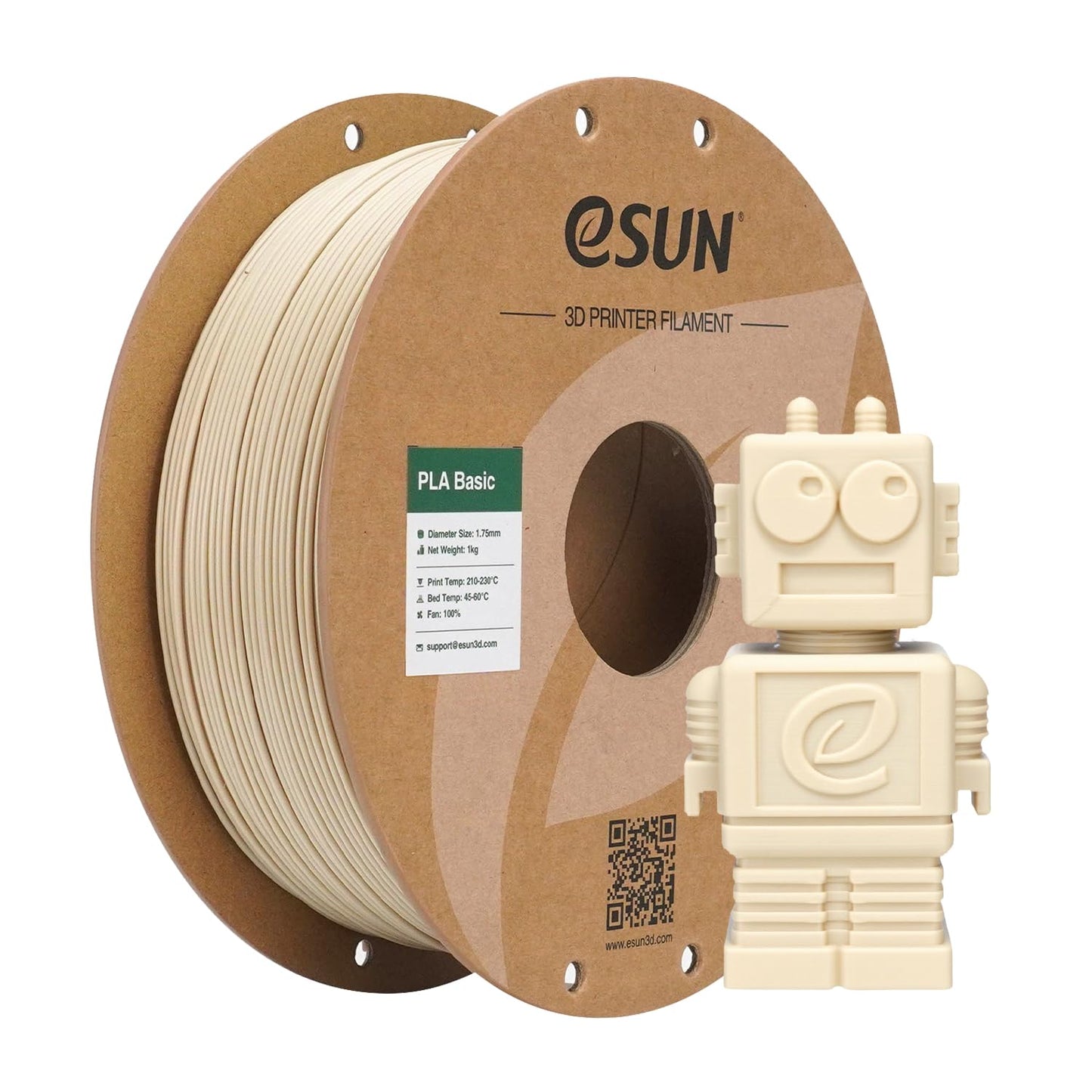 eSUN PLA Filament 1.75mm, PLA Basic 3D Printer Filament Dimensional Accuracy +/- 0.05mm, 1KG Spool (2.2 LBS) Speedy PLA Filament for 3D Printers, Grey