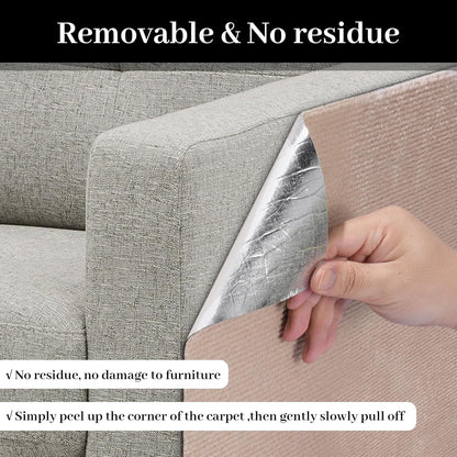 Cat Scratching Mat, 78.7"x15.8" Self-Adhesive Scratch Furniture Couch Protector, Trimmable Wall Climbing Carpet Pad Rug Replacement for Cat Tree (Khaki - 1 Pack, 78.7"x15.8")