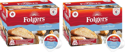 Folgers Classic Roast Medium Coffee Pods, Single Serve One Cup Pods made with Arabica Beans for Hot or Iced Drinks, 12 Count (Pack of 1)