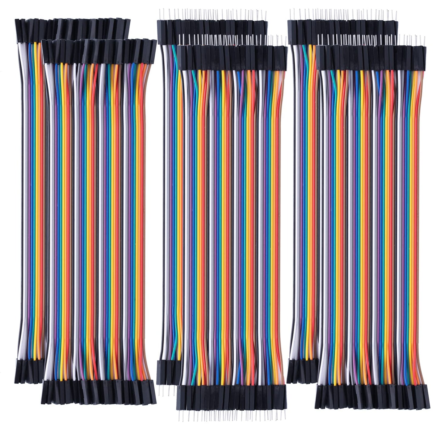 10cm 240pcs Breadboard Jumper Wires Cable Kit Male to Female, Male to Male, Female to Female Compatible with Arduino Projects and Raspberry Pi