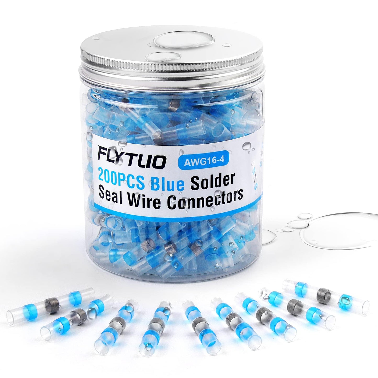 280PCS White Solder Seal Wire Connectors, AWG 26-24 Marine Grade Waterproof Solder Wire Connectors, Insulated Heat Shrink Butt Connectors (Shrink Ratio: 2:1)