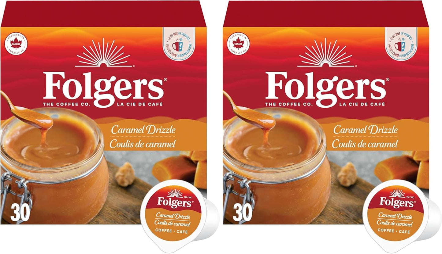 Folgers Classic Roast Medium Coffee Pods, Single Serve One Cup Pods made with Arabica Beans for Hot or Iced Drinks, 12 Count (Pack of 1)