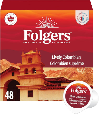 Folgers Classic Roast Medium Coffee Pods, Single Serve One Cup Pods made with Arabica Beans for Hot or Iced Drinks, 12 Count (Pack of 1)