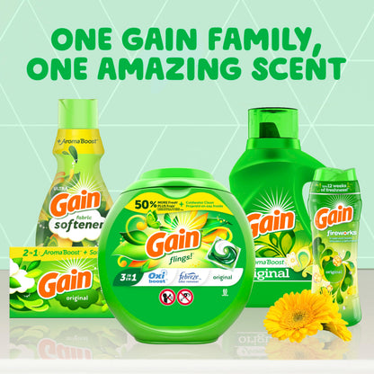 Gain Aroma Boost Liquid Laundry Detergent, Original Scent, HE Compatible, 107 Loads, 4.55L