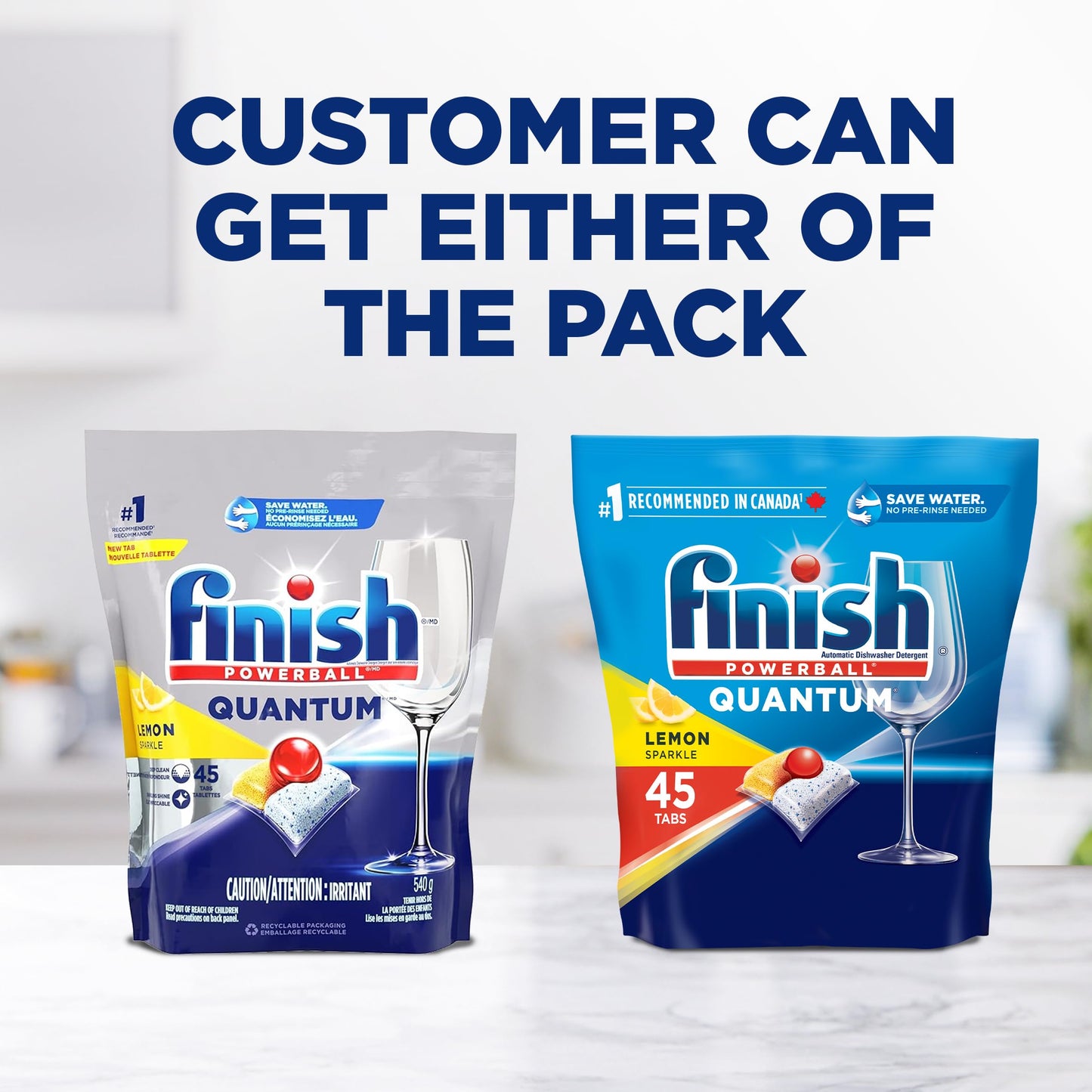 Finish Quantum Dishwasher Detergent Pods, 3-Chamber Formula with Powerball Action, No Pre-Rinse, Grease & Stain Removal, Scrubs Dried-On Food, Deep Clean & Sparkling Shine, 112 Tabs