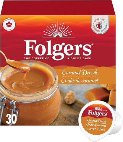 Folgers Classic Roast Medium Coffee Pods, Single Serve One Cup Pods made with Arabica Beans for Hot or Iced Drinks, 12 Count (Pack of 1)