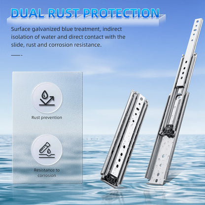 SHUHANG Heavy Duty Drawer Slides Full Extension 12 14 16 18 20 22 24 26 28 30 32 34 36 38 40 Inch (51mm -Without Lock, 34 inch)