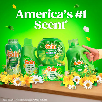 Gain Aroma Boost Liquid Laundry Detergent, Original Scent, HE Compatible, 107 Loads, 4.55L