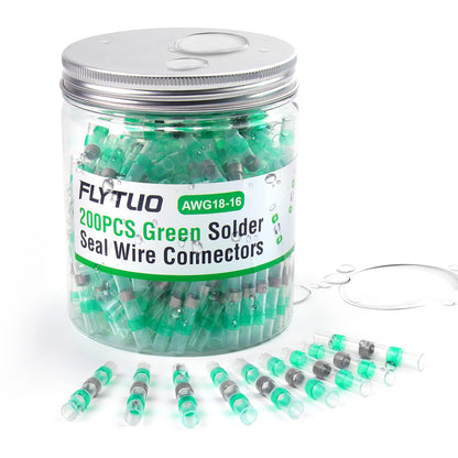 280PCS White Solder Seal Wire Connectors, AWG 26-24 Marine Grade Waterproof Solder Wire Connectors, Insulated Heat Shrink Butt Connectors (Shrink Ratio: 2:1)