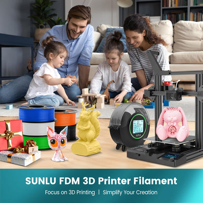 SUNLU PLA 3D Printer Filament PLA Filament 1.75mm, Neatly Wound 3D Printing Filament 1.75mm, Dimensional Accuracy +/- 0.02 mm, Fit Most FDM 3D Printers, 1kg Spool (2.2lbs), PLA Ceramic White