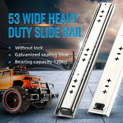 SHUHANG Heavy Duty Drawer Slides Full Extension 12 14 16 18 20 22 24 26 28 30 32 34 36 38 40 Inch (51mm -Without Lock, 34 inch)