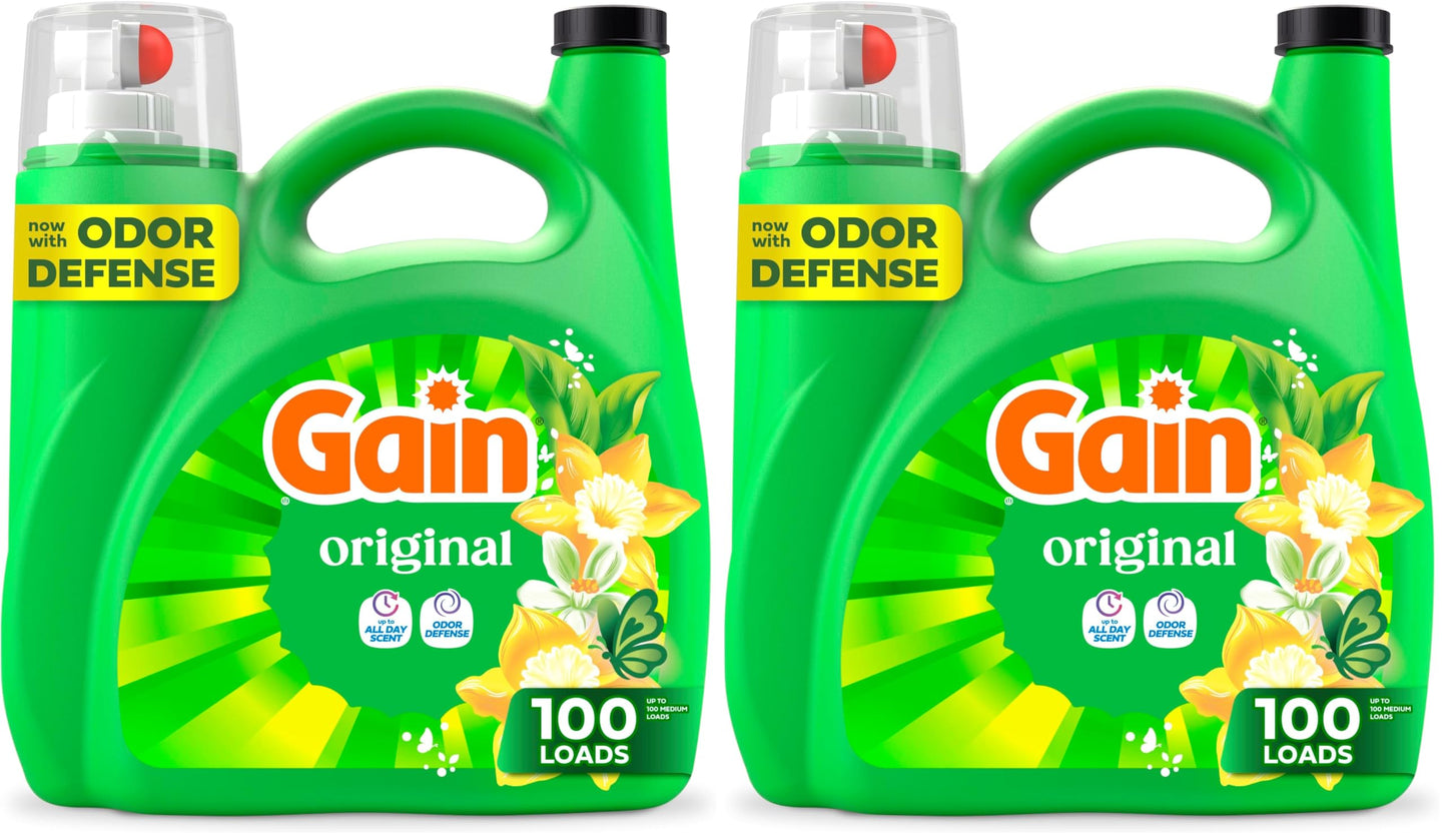 Gain Aroma Boost Liquid Laundry Detergent, Original Scent, HE Compatible, 107 Loads, 4.55L