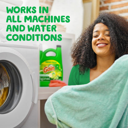 Gain Aroma Boost Liquid Laundry Detergent, Original Scent, HE Compatible, 107 Loads, 4.55L