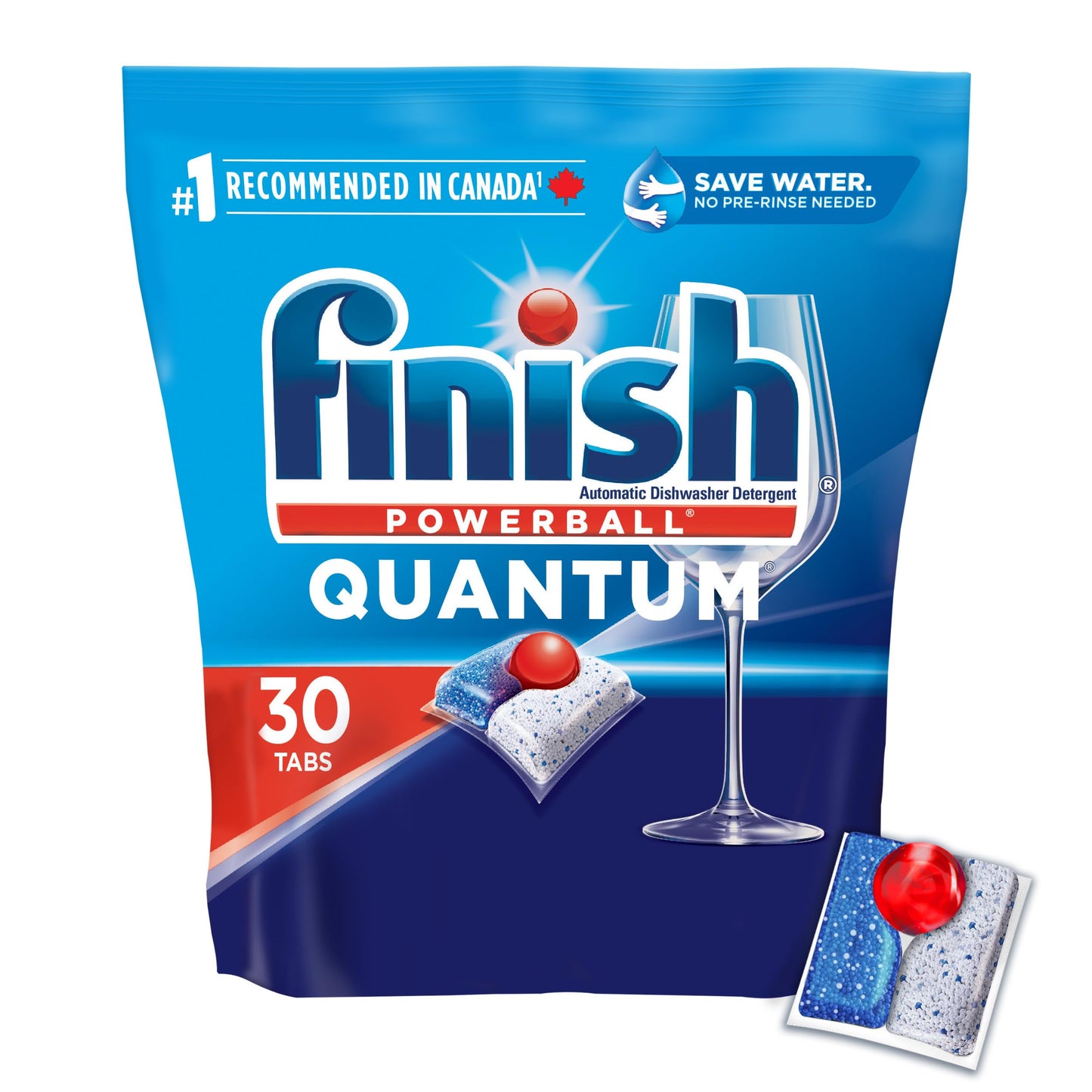 Finish Quantum Dishwasher Detergent Pods, 3-Chamber Formula with Powerball Action, No Pre-Rinse, Grease & Stain Removal, Scrubs Dried-On Food, Deep Clean & Sparkling Shine, 112 Tabs
