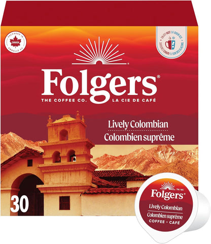 Folgers Classic Roast Medium Coffee Pods, Single Serve One Cup Pods made with Arabica Beans for Hot or Iced Drinks, 12 Count (Pack of 1)