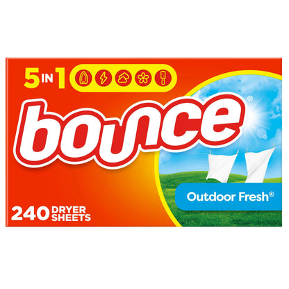 Bounce Dryer Sheets, Outdoor Fresh Scent Fabric Softener Sheets, 200 Count