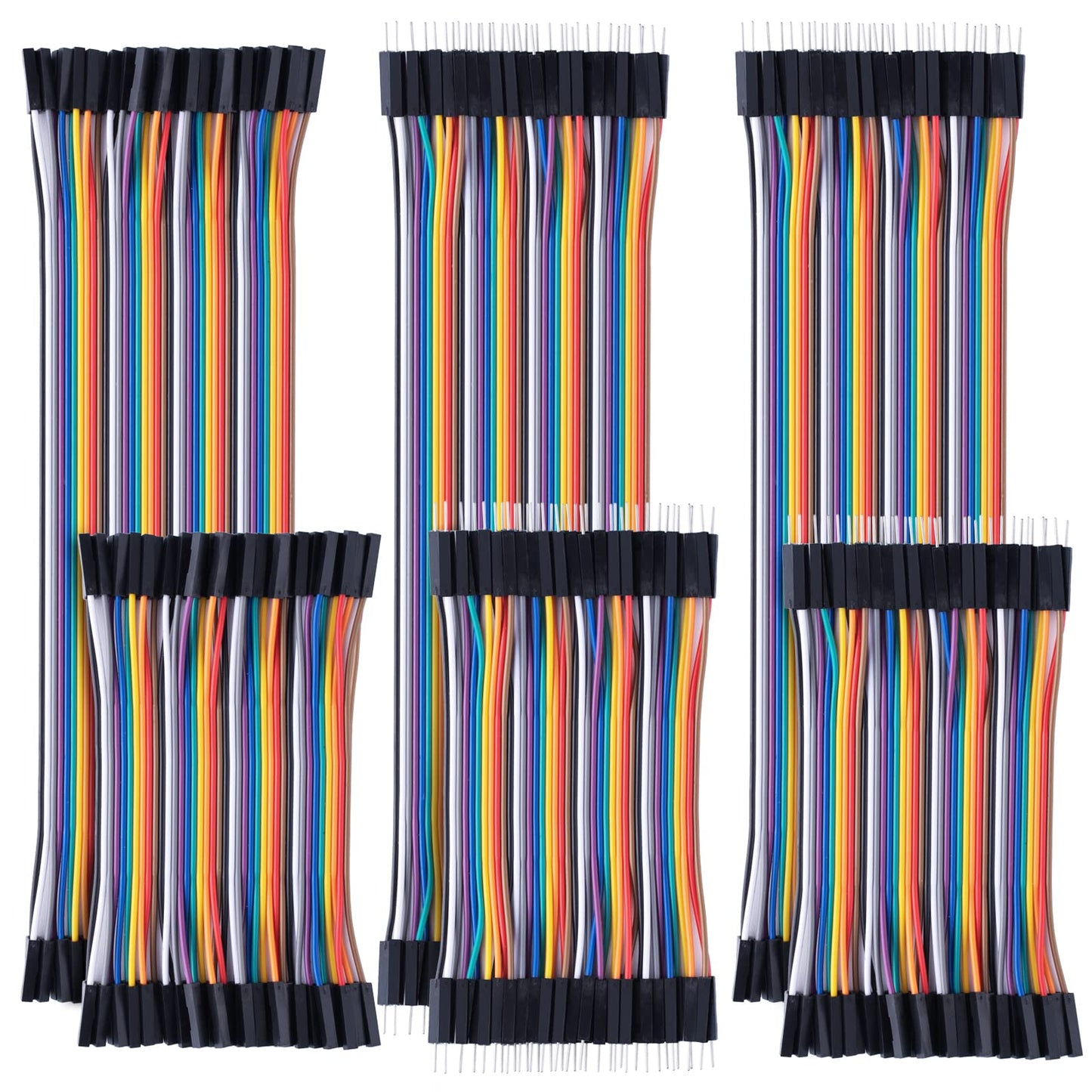 10cm 240pcs Breadboard Jumper Wires Cable Kit Male to Female, Male to Male, Female to Female Compatible with Arduino Projects and Raspberry Pi