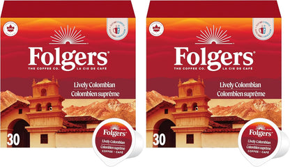 Folgers Classic Roast Medium Coffee Pods, Single Serve One Cup Pods made with Arabica Beans for Hot or Iced Drinks, 12 Count (Pack of 1)