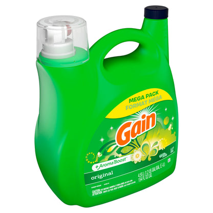 Gain Aroma Boost Liquid Laundry Detergent, Original Scent, HE Compatible, 107 Loads, 4.55L