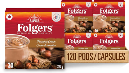 Folgers Classic Roast Medium Coffee Pods, Single Serve One Cup Pods made with Arabica Beans for Hot or Iced Drinks, 12 Count (Pack of 1)