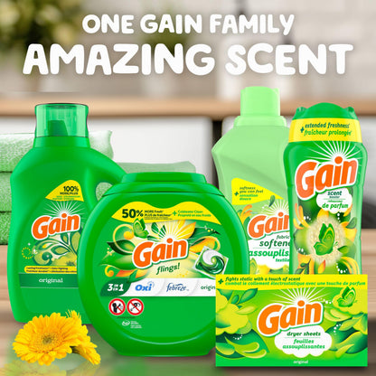 Gain Aroma Boost Liquid Laundry Detergent, Original Scent, HE Compatible, 107 Loads, 4.55L