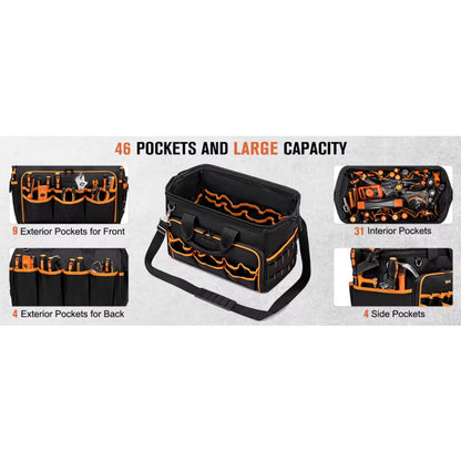 DGEV Tool Tote, Tool Bag Organizer, Electrician Tool Bag, Tool Bag, Tool Caddy, Tool Bags for Electricians