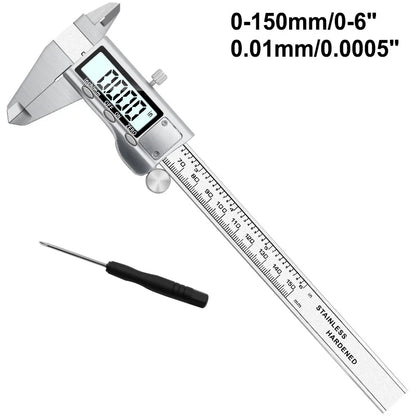 Vernier Caliper - Stainless Steel Digital Caliper 6 Inch/150mm